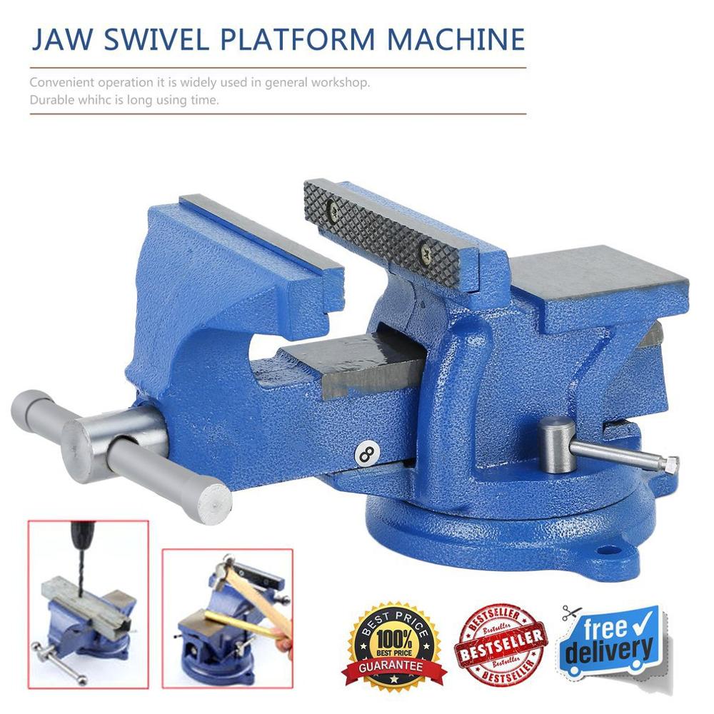 5 Inch 125mm Work Bench Vice Operation Platform Vise Workshop Clamp Engineer Jaw Table Swivel Base Heavy Duty Tools Metal Vise
