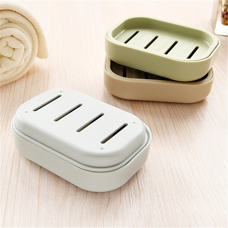 Neue Bad Schüssel Platte Fall Hause Dusche Reise Wandern Halter Container Seife Box Kunststoff Seife Box Dispenser Seife Rack