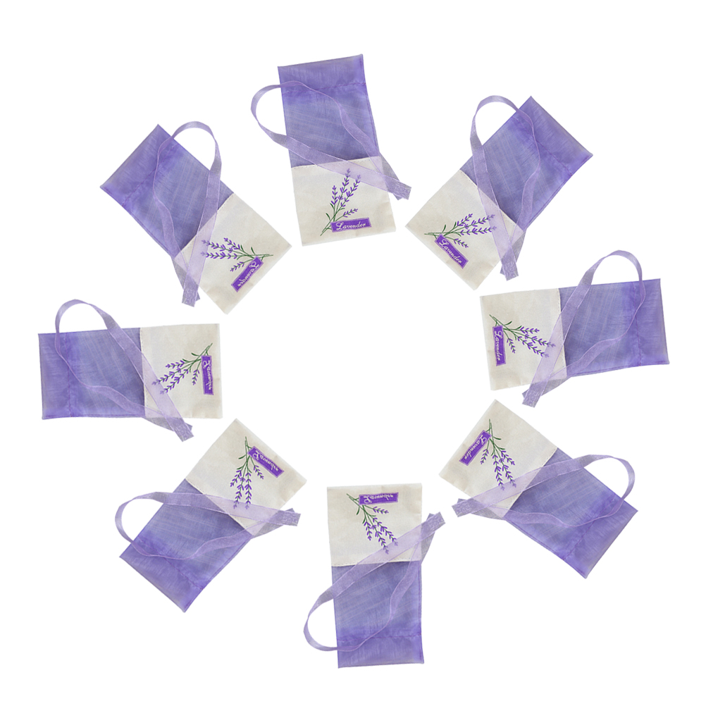 30 bolsas vacías para bolsitas, bolsa portátil con estampado de flores, bolsita de fragancia de lavanda para almacenamiento de semillas y flores secas: Light Purple