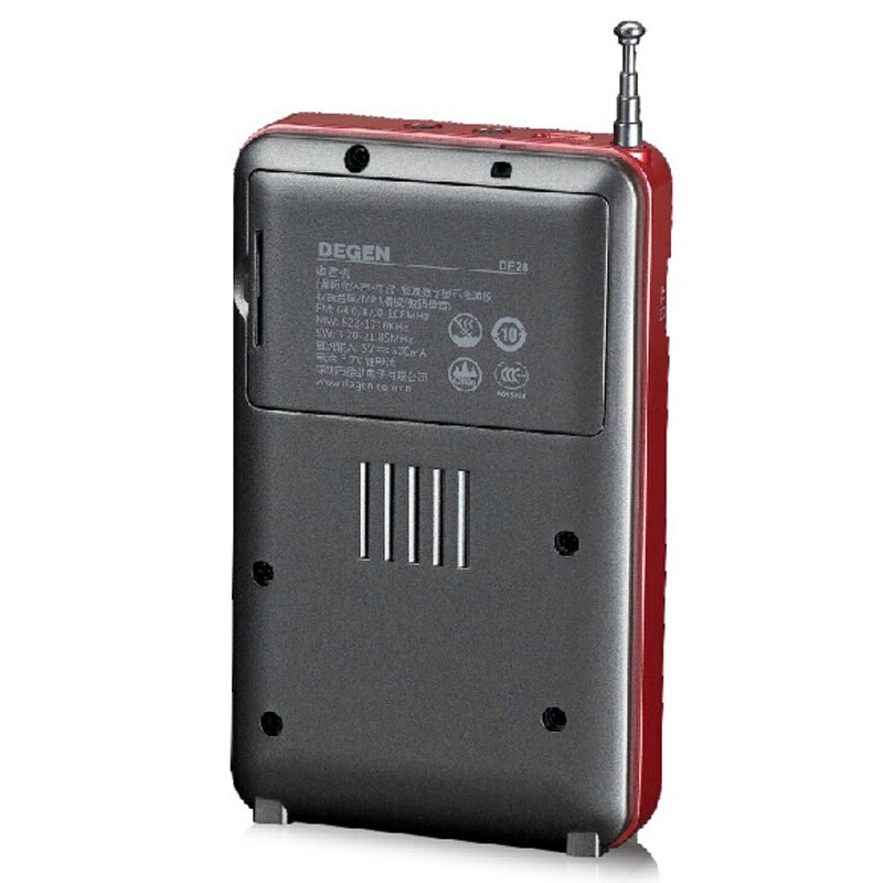 DEGEN DE-28 FM/MW/SW Short Wave Multiband Radio Receiver Portable Pocket Radio Support LED Backlit Dot Matrix Y4219A