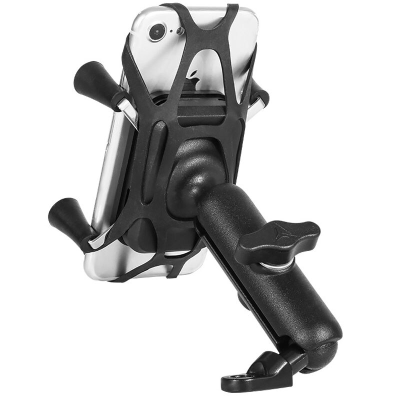 Universal Motorcycle Mobile Phone Holder Charger Aluminum Bike Phone Stand GPS Mount Bracket Support 4-6.5inch iPhone Smartphone