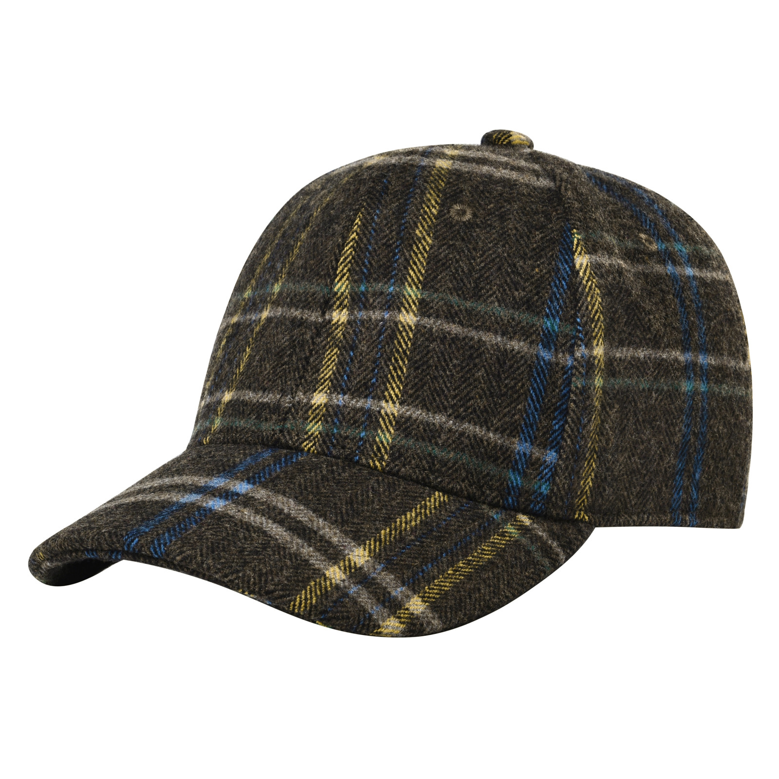 Botvela herrkeps i fiskbensmönstrad tweed, klassisk, åtsittande hatt i ullblandning , 835: Xs / Röd