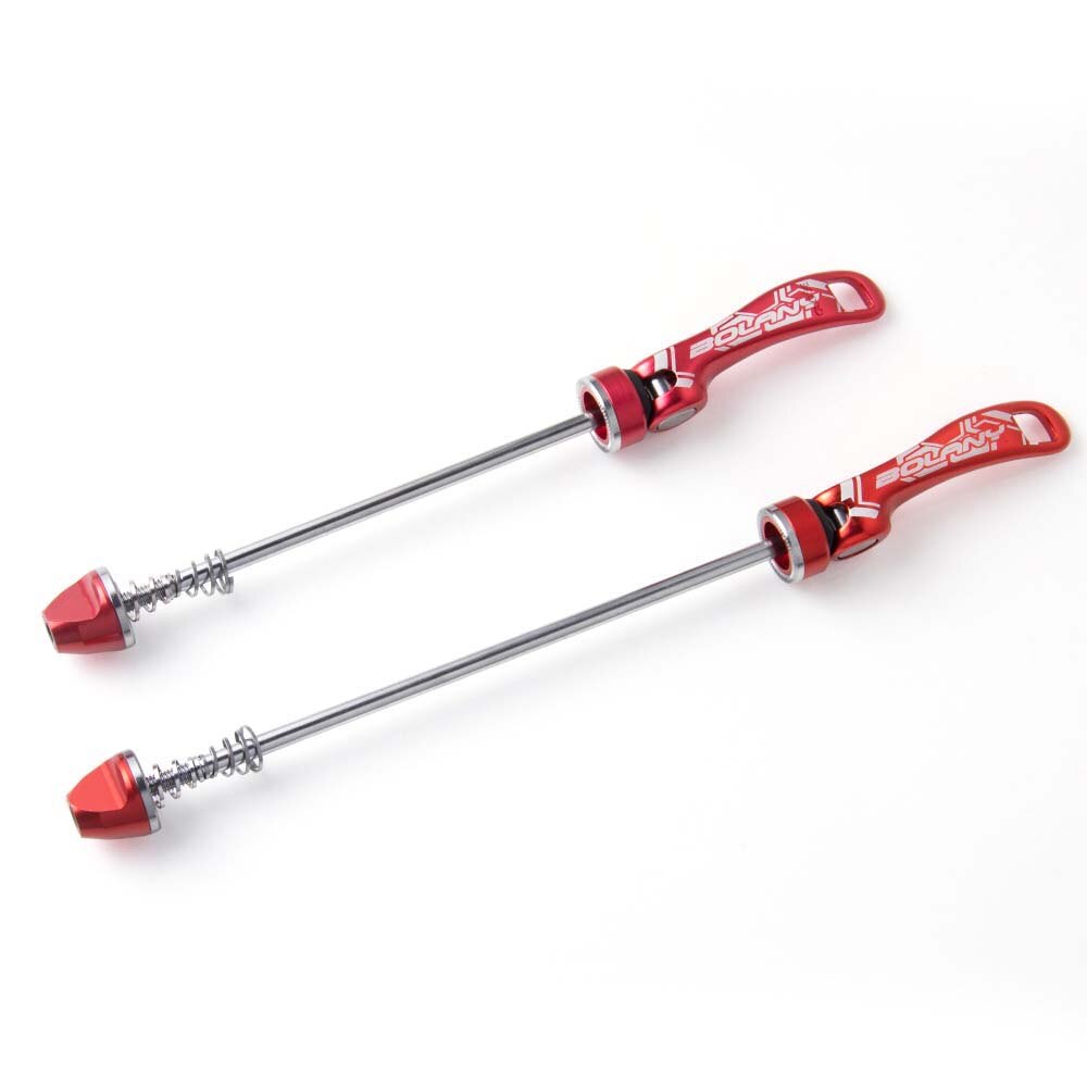 BOLANY-bujes de bicicleta de liberación rápida, piezas de bicicleta de aleación de aluminio, freno de disco delantero y trasero, 135x100mm: Rojo
