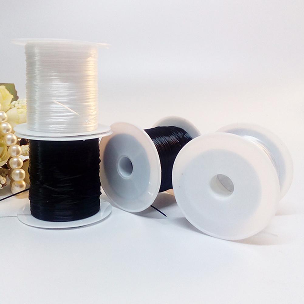 10m/ rulle spandex ledning tråd kinesisk knude elastisk ledning gør det selv gennemsigtige perler flettet snor string armbånd  l6 a 3