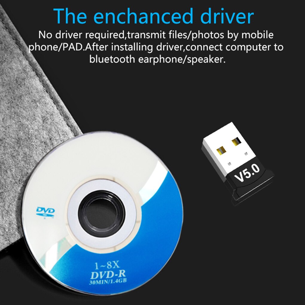 Wireless USB Bluetooth 5.0 Adapter Transmitter Receiver Audio Bluetooth Dongle USB Adapter for Computer PC Laptop Tablet