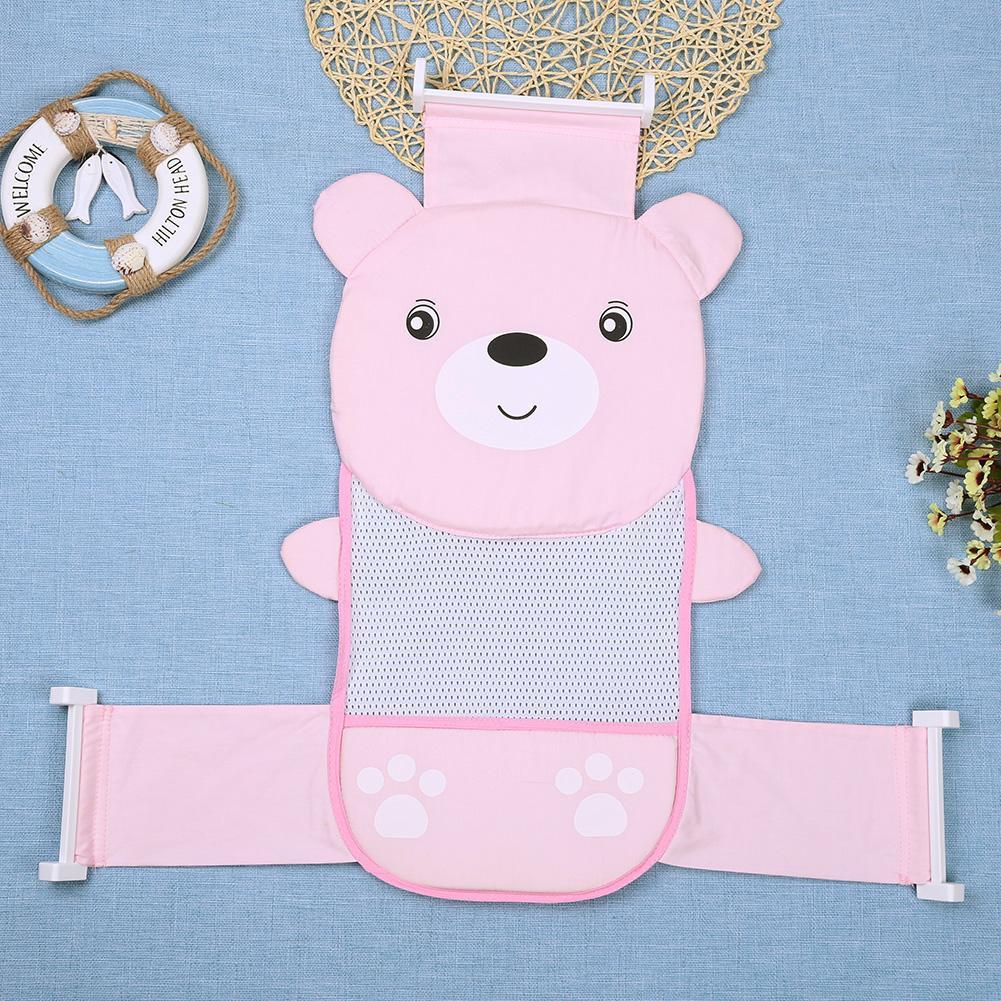 Infant Baby Bath Pad Non Slip Bath Seat Net for Babies Infant Supportive Bathtub Pillow Baby Newborn Bath Support Sling Soft Breathable Bath Cushion 3D Mesh Bath Support Seat Adjustable for 0-36months