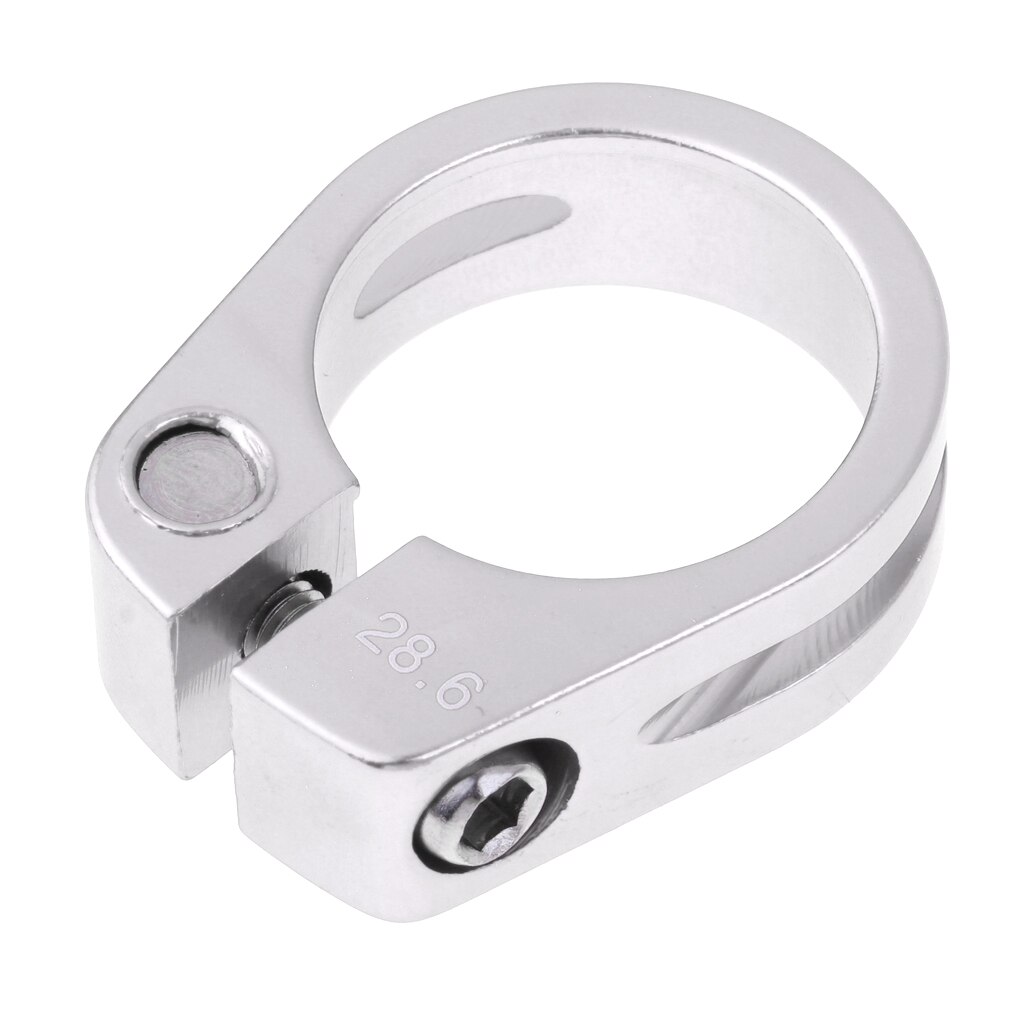 Aluminum Alloy Kids Bike Seatpost Clamp Balance Push Scooter Seat Post Saddle Tube Clip for 25.4/27.2 mm Saddle Tubes for MTB: Silver 28.6mm