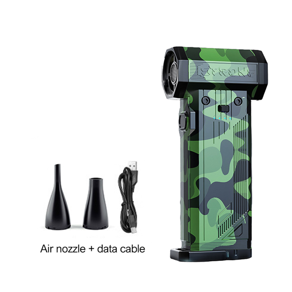 200000RPM Strong Air Blower 8000 mah Turbo Fan Blower Brushless 3 in1 Fan Wireless Car Vacunm Cleaning Dust Leaves Blowing: green