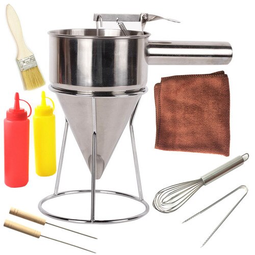 Herramienta de bolas de pulpo, embudo de cono, embudo separador de pasta de embudo de acero inoxidable