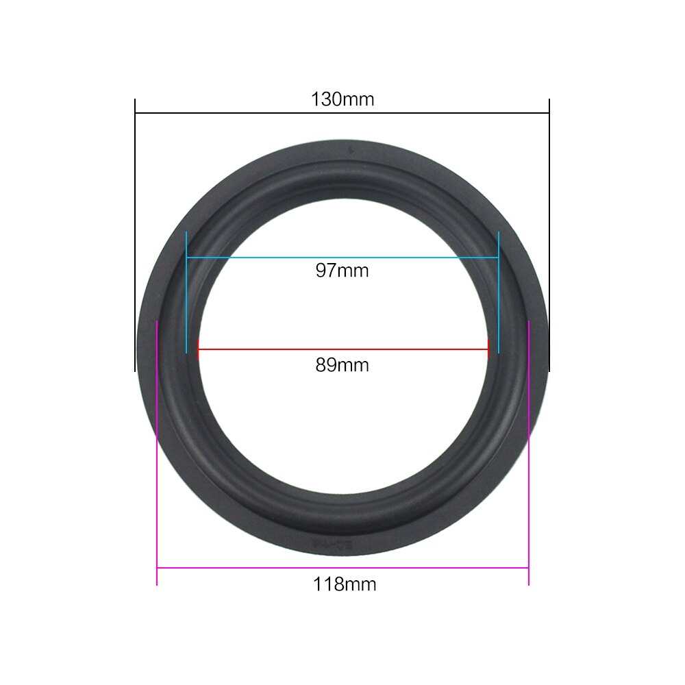 GHXAPM 2 STKS 5.25 INCH 118 MM Speaker Rubber Surround side reparatie onderdelen Luidspreker repairment vouwen edge DIY