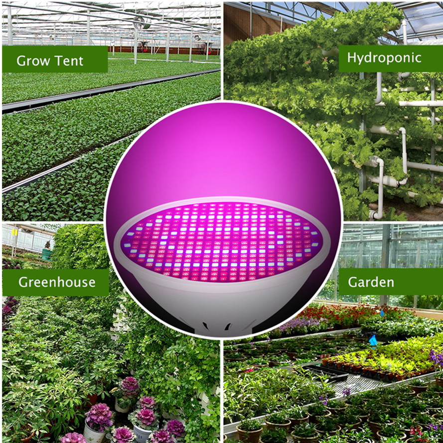 Luz LED de cultivo, luz de crecimiento hidropónico E27, bombilla Led de cultivo de espectro completo de 220V, lámpara UV para plantas, plántulas de flores,