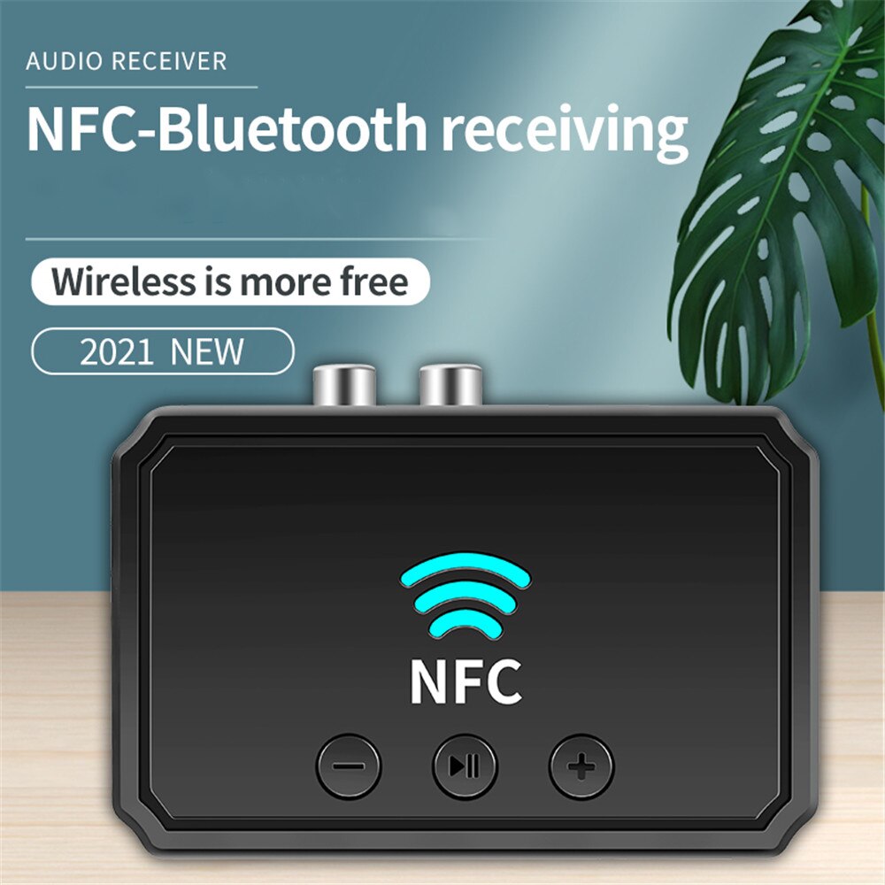 Bluetooth 5.0 Draadloze Audio Receiver Nfc 3.5Mm Rca Aux Jack Usb Smart Afspelen Stereo Draadloze Adapter A2DP Voor Auto speaker
