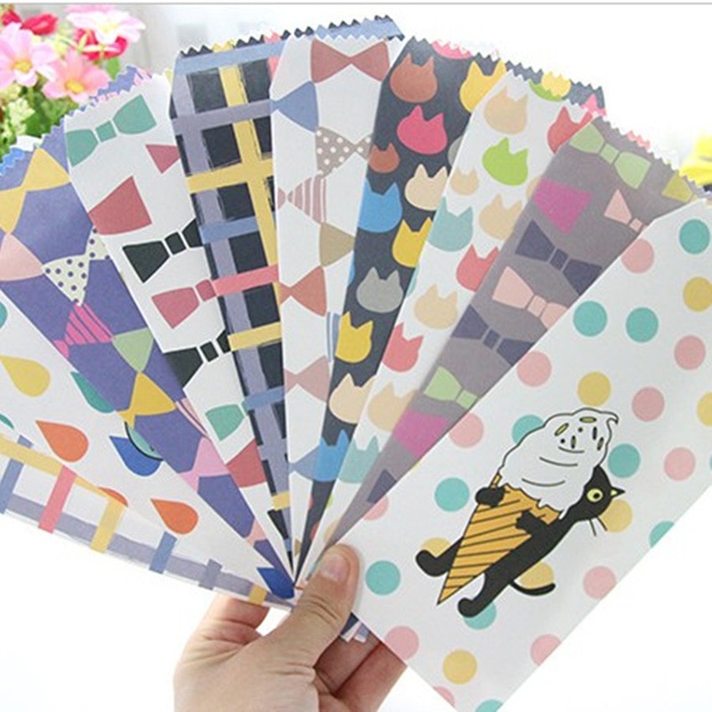 5pcs Cat Envelope School Office Students Cute Envelope Envelope Good Paper DIY Tool Greating Card Cover