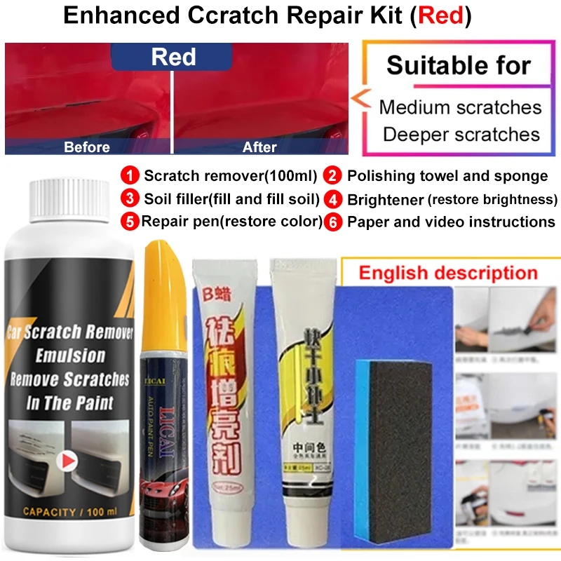 Auto Kras Remover Verf Care Tools Auto Swirl Remover Krassen Reparatie Polijsten Auto Body Slijpen Compound Anti Kras Wax: Zilver