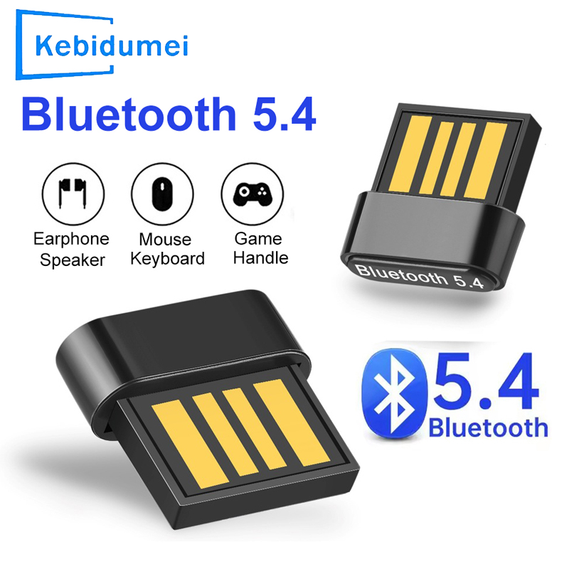 USB Bluetooth 5.4 Adapter for PC USB Bluetooth 5.1 Receiver Transmitter Dongle Wireless Computer Adapter For Mouse Keyboard