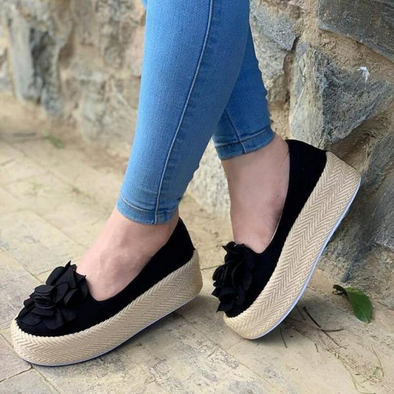 Summer Autumn Casual Women Sneakers Shoe Bow Women Breathable Flats slip on canvas Loafers Female Footwear: black-1 / 9