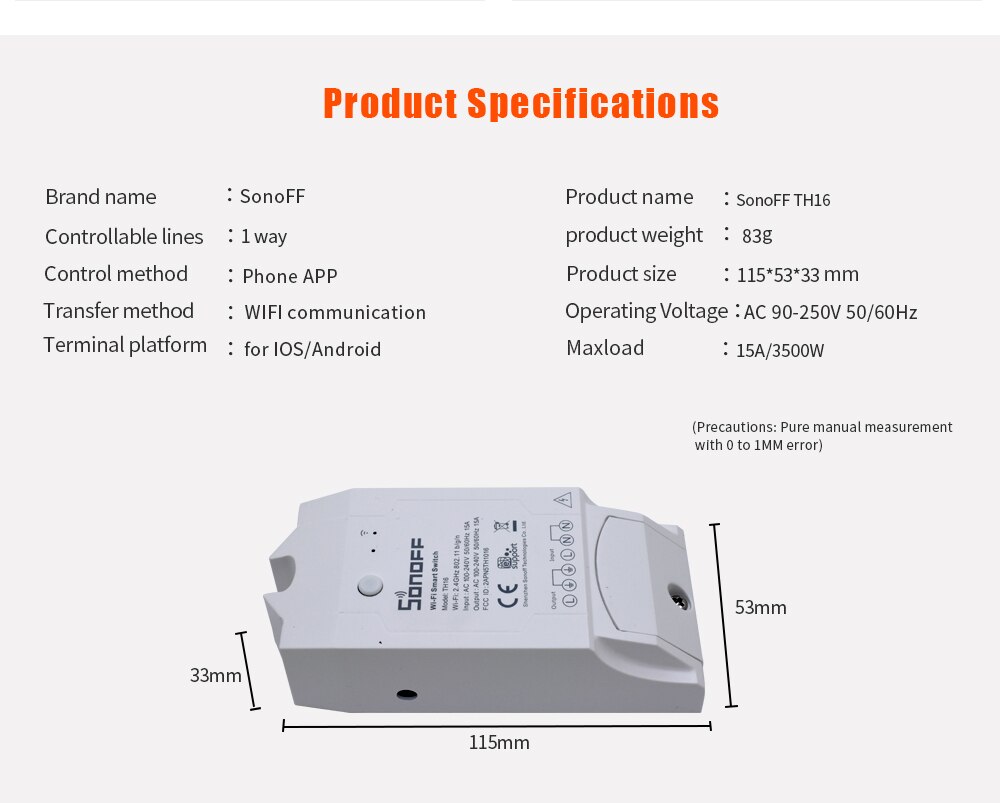 SONOFF básicos R2/TH10/TH16/doble/POW R2/básica RF interruptor inalámbrico inteligente luz temporizador 220V Wifi interruptor Módulo de automatización de domótica