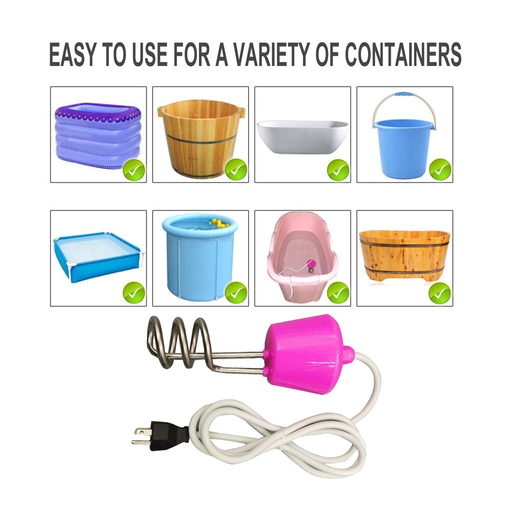 1500W/2000W Heating Rod Suspension Heater Boiling Water Stick Us Regulation 125V15A Plug High Power Heater Water Boiler