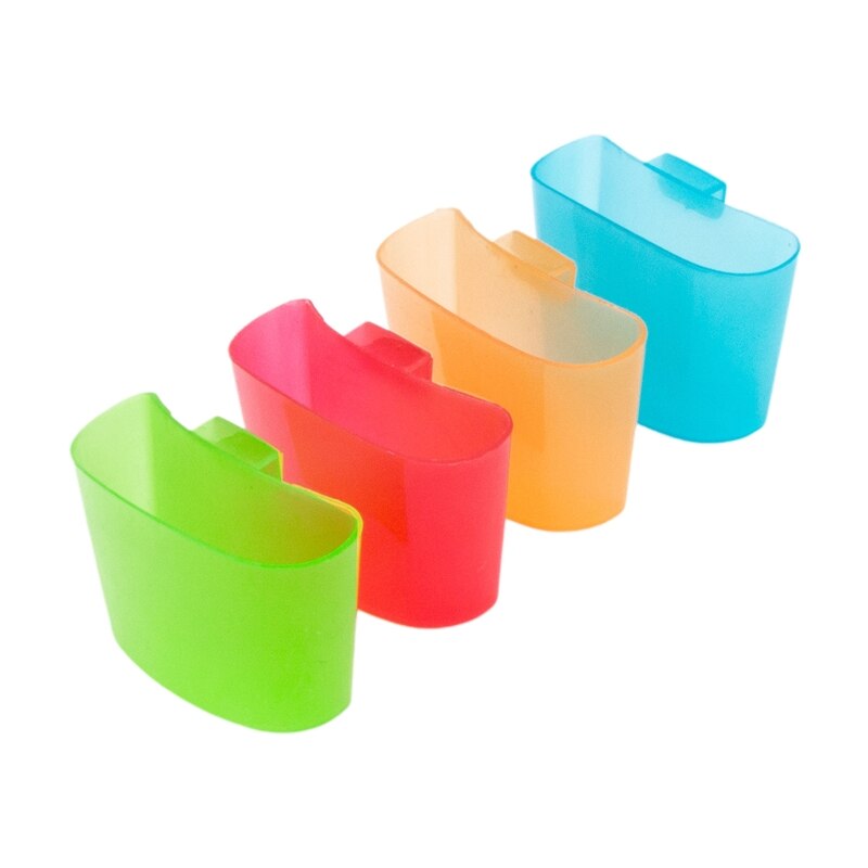 4x Simple Hanging Tea Bag Holder Portable Snack Cup Markers Biscuit Stand: Multi
