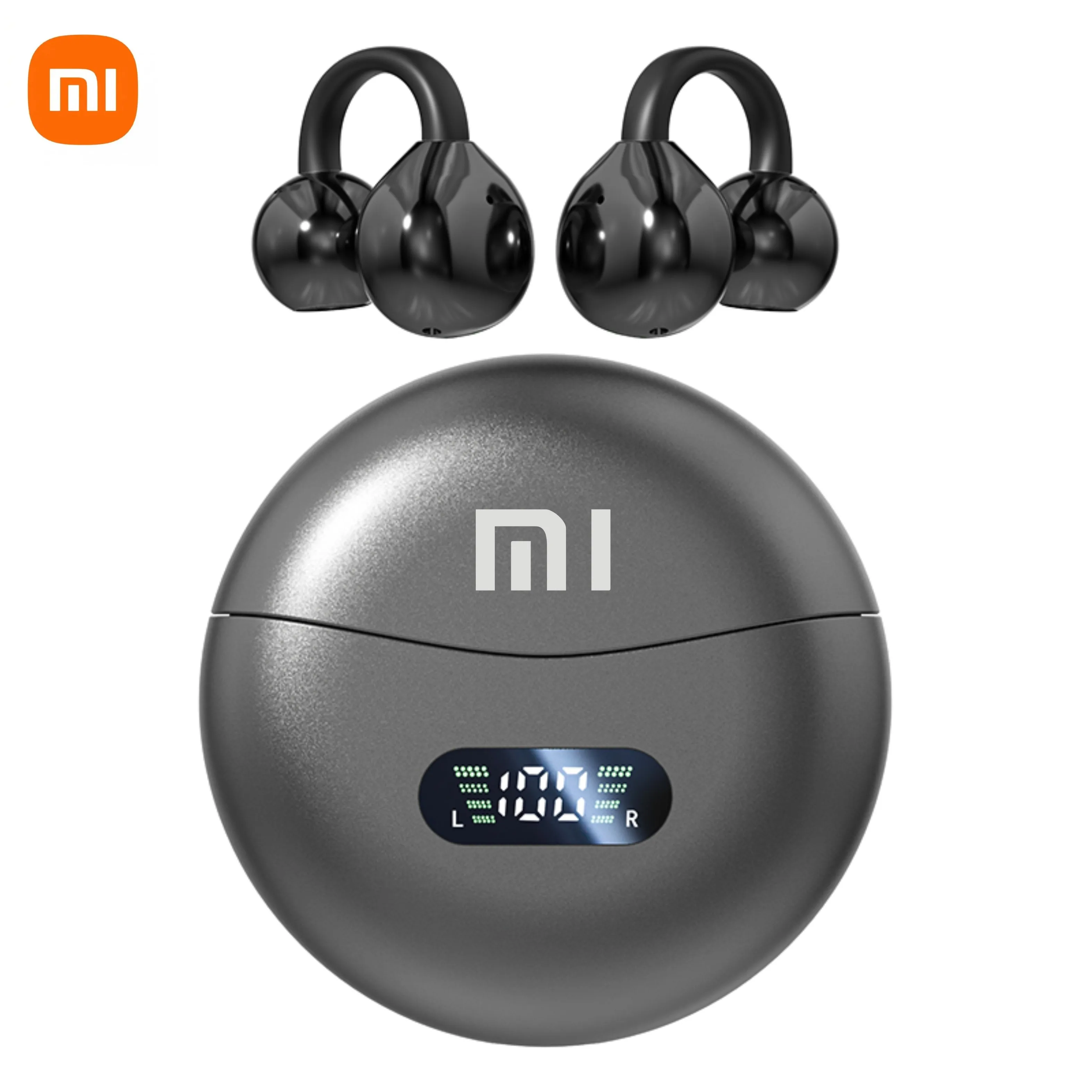 Xiaomi Bluetooth-Kopfhörer mit Clip-On-Ohrhörern LED Bluetooth 360 ° Clip-On-Sport-Funkkopfhörer, lange Akkulaufzeit, nicht im Ohr: green