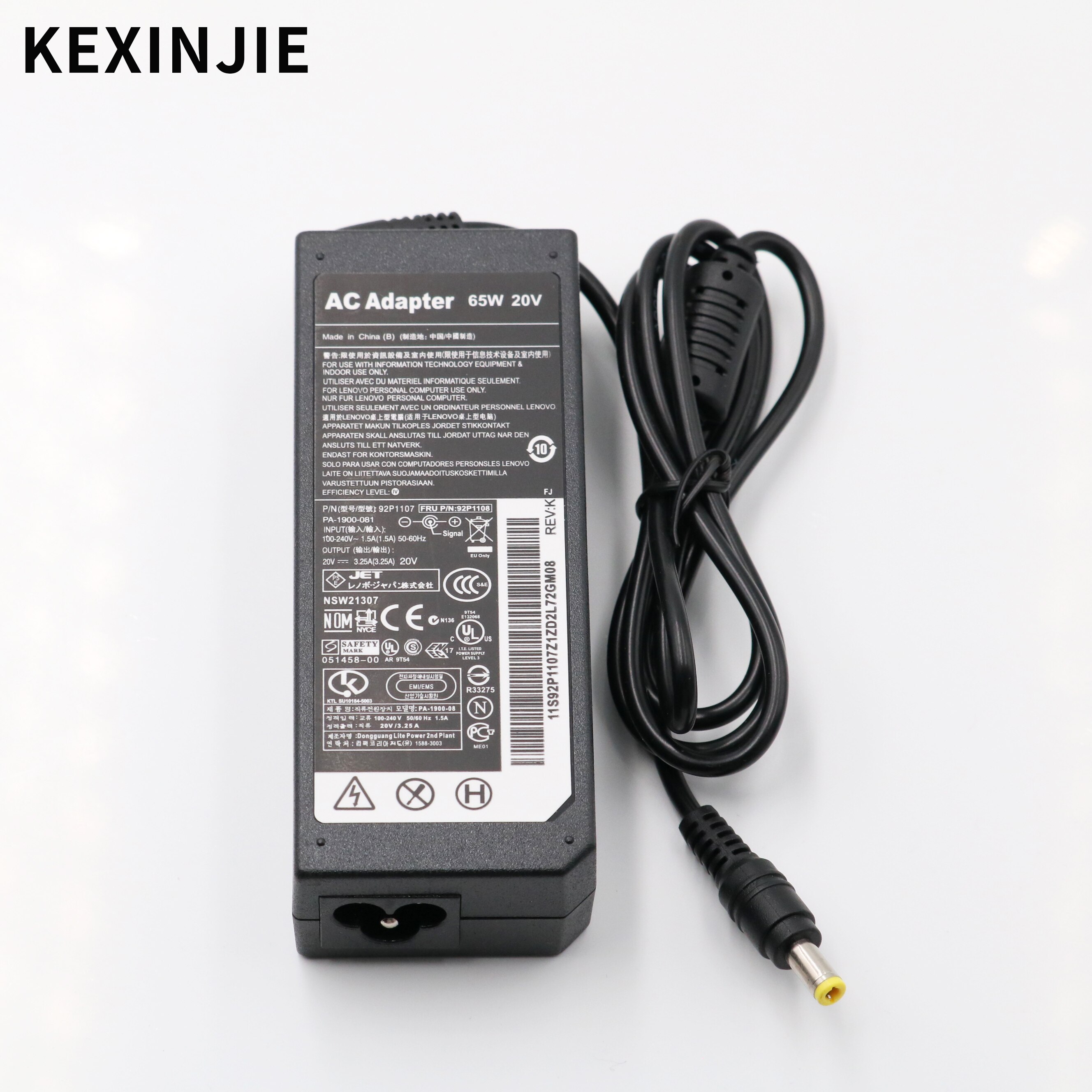 20V 3.25A Power AC Adapter Laptop Charger For Lenovo IdeaPad N586 P580 P585 PA-1650-56LC CPA-A065 36001792 adapter