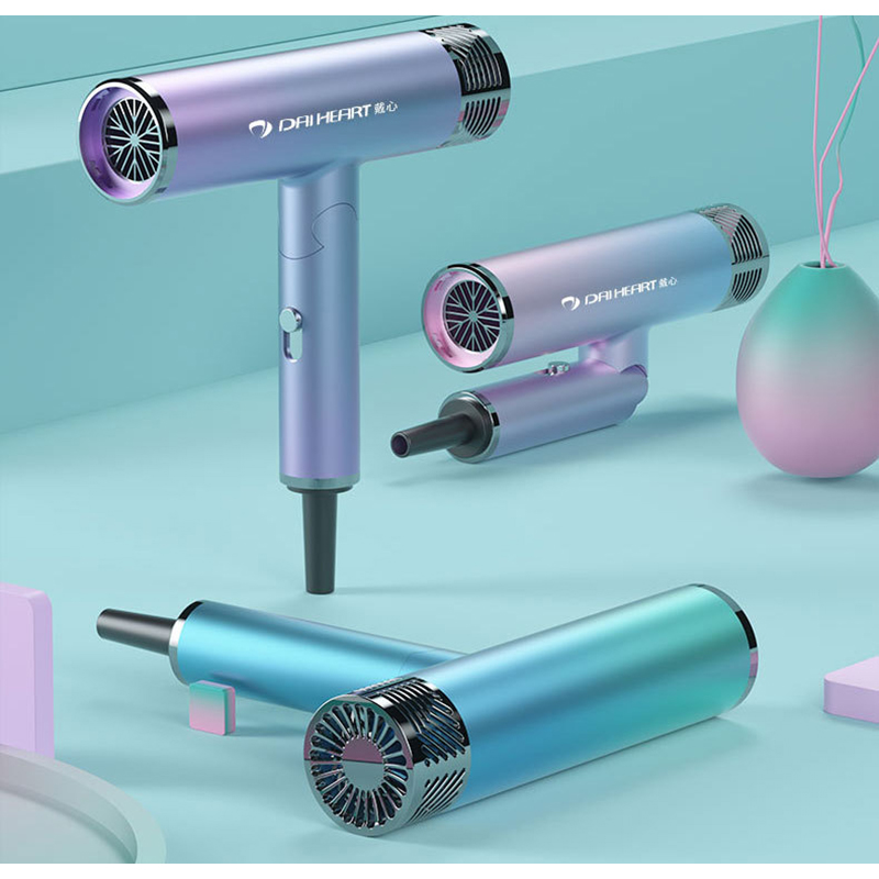 Sèche-cheveux pliable 110V-220V, 1800W, Ion négatif, léger, silencieux, Style