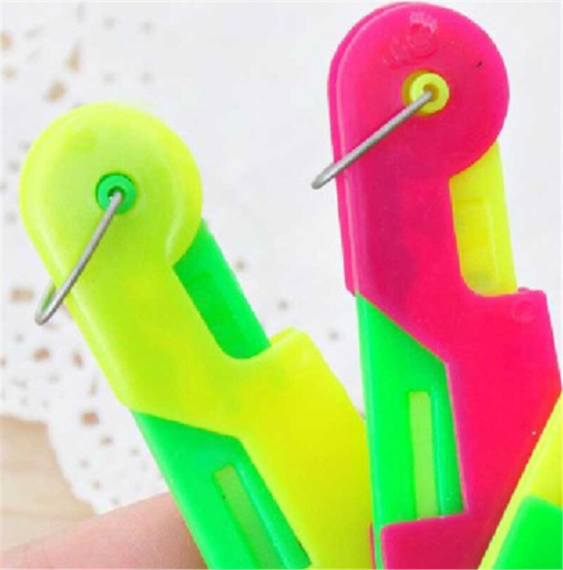 Plastic Handle Craft Thread Cutter+Threader Sewing Use Tool Elderly Guide Needle Easy Device Automatic Tool Sewing Accessories