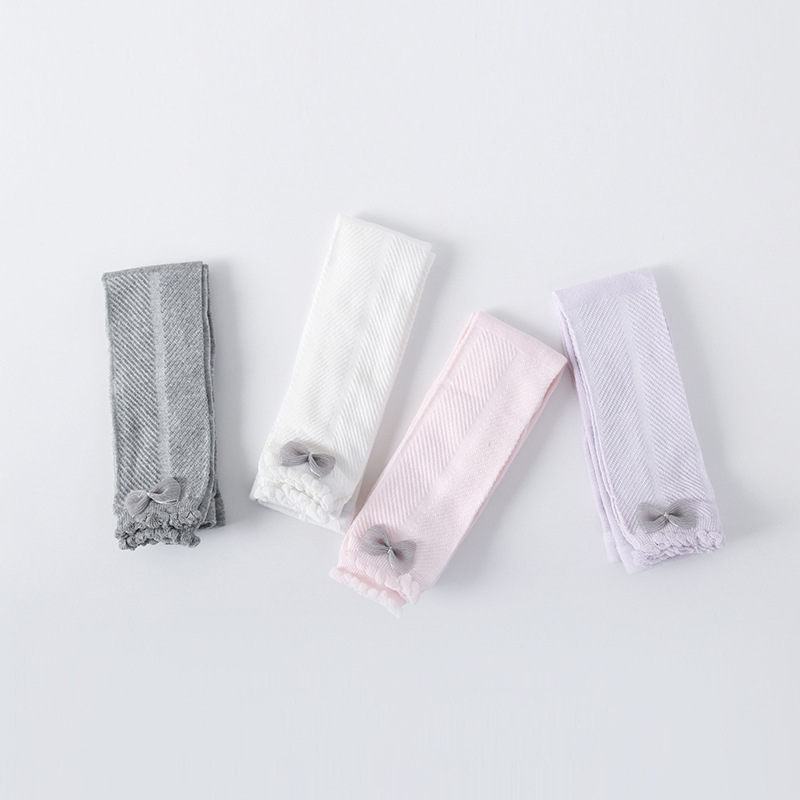 Mallas de malla blancas para bebé, pantalones ajustados de color rosa sólido para niña, pantalones de punto para niño pequeño, ropa transpirable de 0 a 4T, novedad de 2022