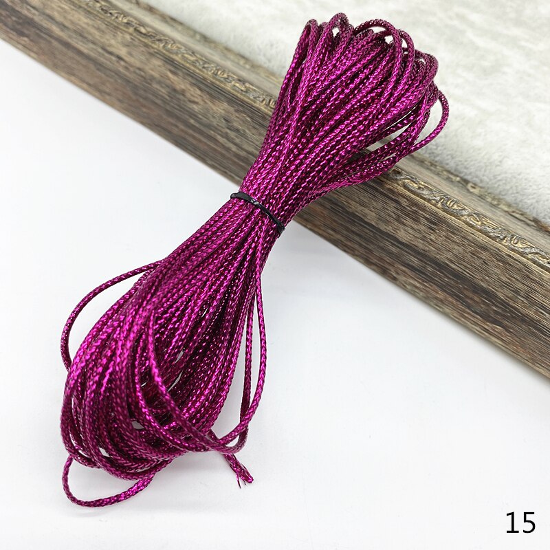 Ficelle dorée de 10 yards, ruban pour emballage de mariage et noël, corde décorative pour bricolage artisanal, fournitures de fête: 15