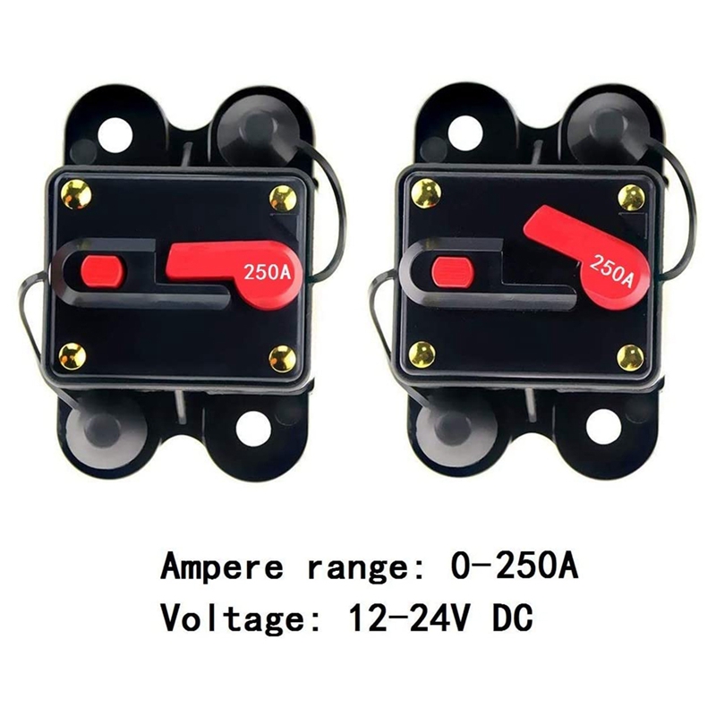 Circuit Breaker with Menual Reset Home Solar System for Car Audio and Amps Protection 12V-24V DC Reset Inverter