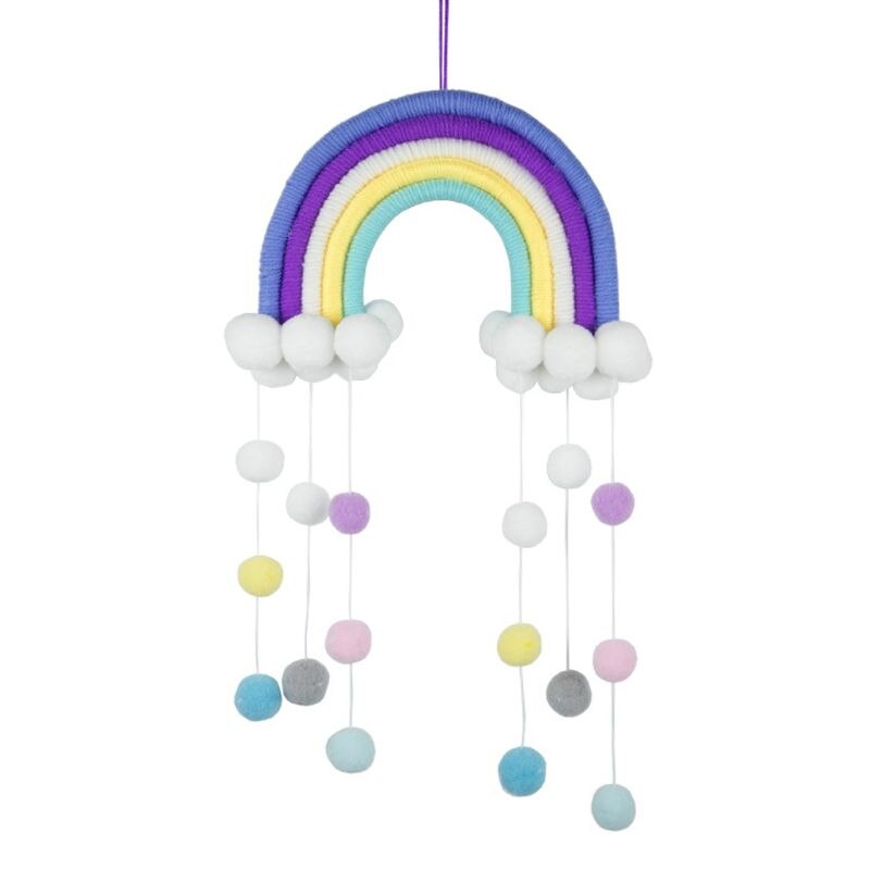 nordisch Regenbogen Wandteppich Handgemachte Weben Handarbeit schöNe Ornament freundlicher Zimmer Zauberstab Hängen Dekor: 3