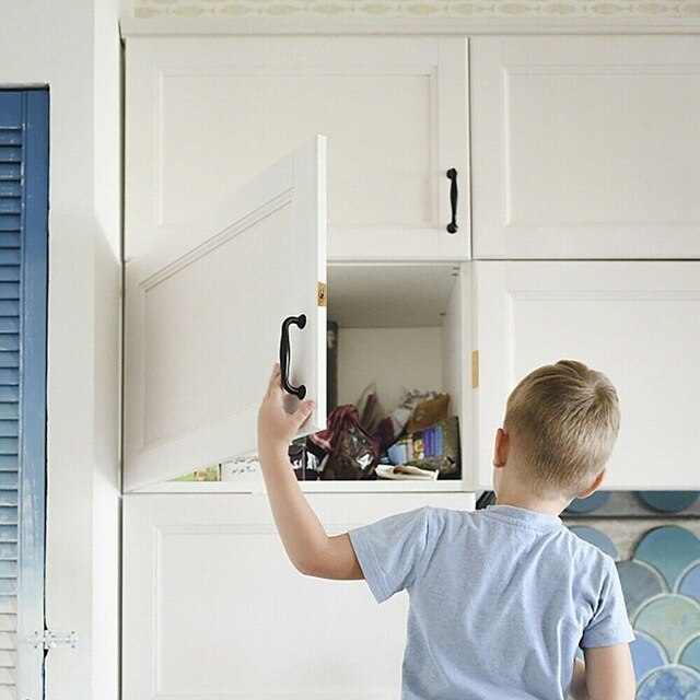 Adjustable Cabinet Closet Door Drive-in Large Ball Catch Stainless Steel Door Bumper Rust-proof And Toughness: Black