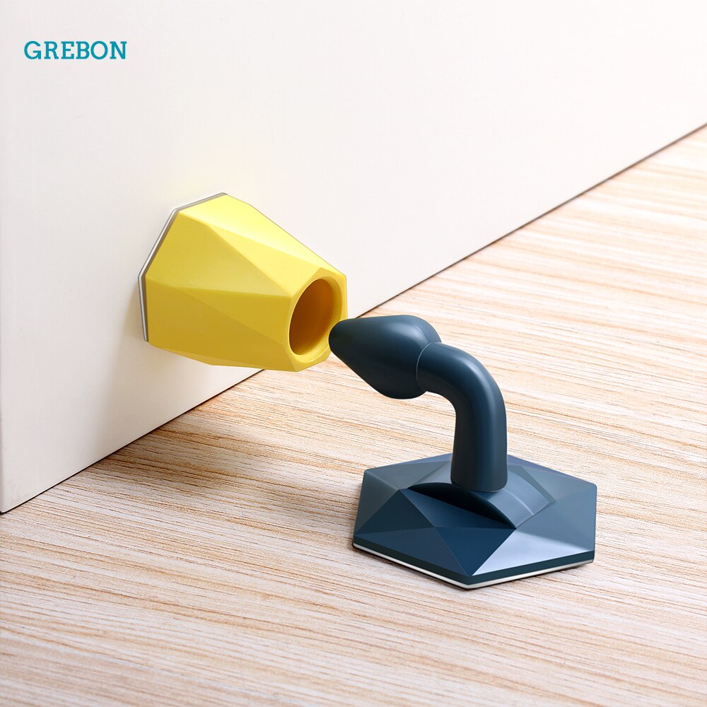 Tope de puerta de silicona soporte de suelo de goma para puerta contra impacto 3m cinta de doble cara protección de pared parachoques de puerta anticolisión