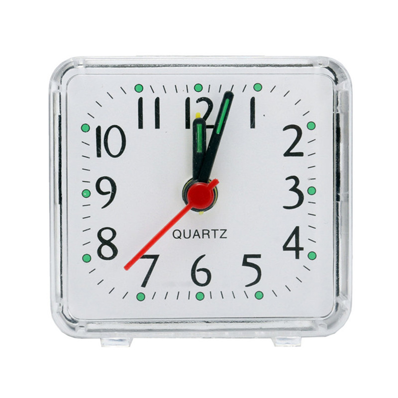 Reloj despertador bonito y para dormitorio, mesita de noche, oficina, pequeña alarma, reloj despertador para niños, reloj Digital electrónico con batería: Blanco