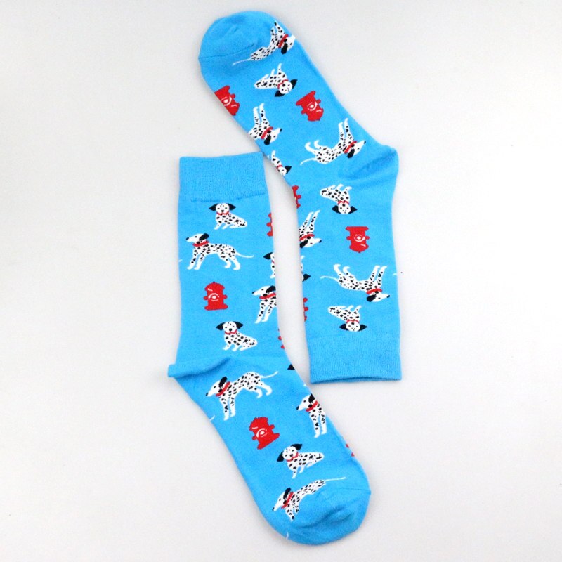 Funky Dog,Pet,Pug,Shiba Inu,Beagle,Buldog Socks Novelty Hosiery Women Ladies Socks Men Unisex Winter Cotton Happy Socks Female: Blue