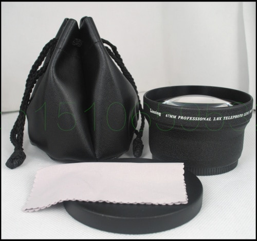 67mm 2.0X TELE Telephoto Lens for Digital Camera 2X 67 Black