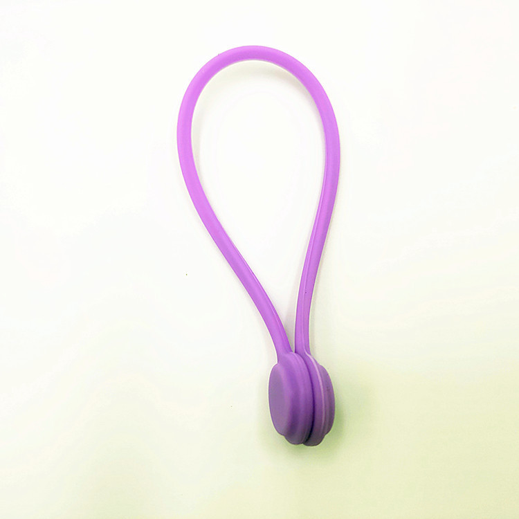 Enrouleur de câble magnétique, 10 pièces, support de bobine magnétique pour téléphone portable, Type casque, casque, organisateur de câbles, stockage de câbles de données: Violet