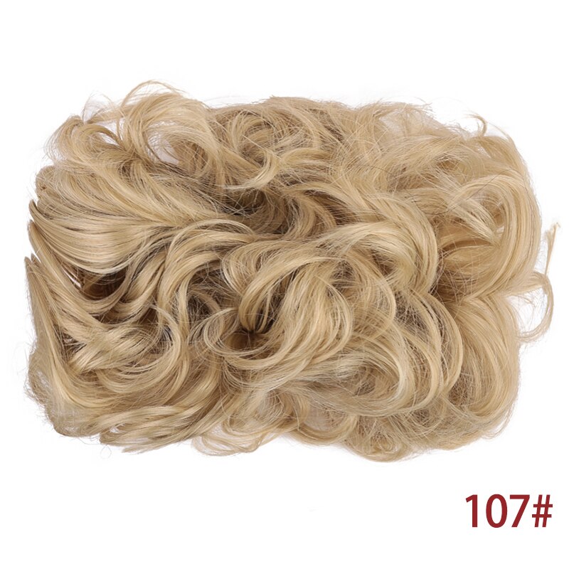 MUMUPI Hair Clip in Chignon Elastic Rubber Band Wedding Curly Synthetic Hair Extension Chignon Hair Bun Hair Accessories: 107