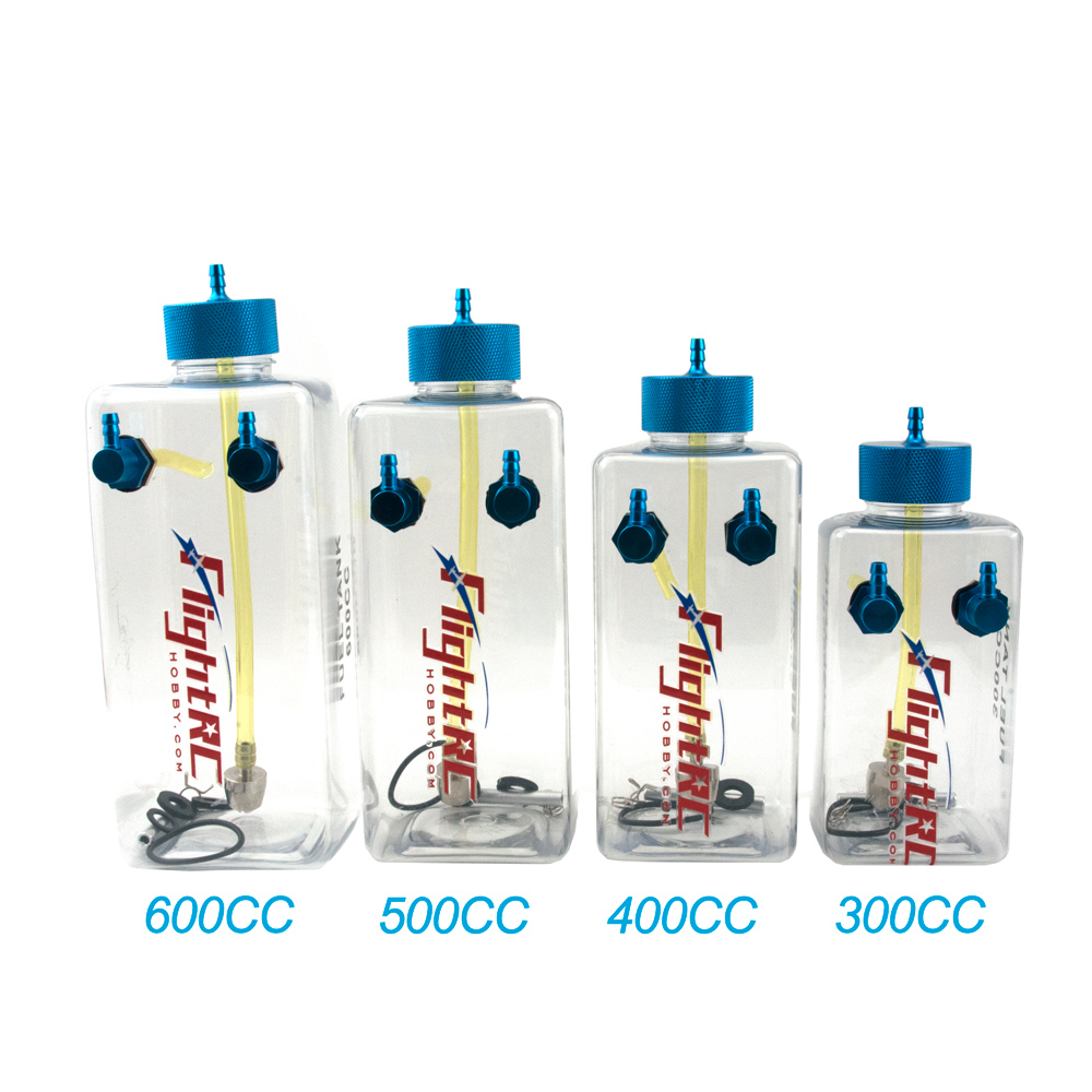 Réservoir de carburant essence bouteille en plastique Transparent 300/400/500/600/750/1000/1600ML/CC CNC en alliage d'aluminium pour avion à gaz et Nitro 1 pièce