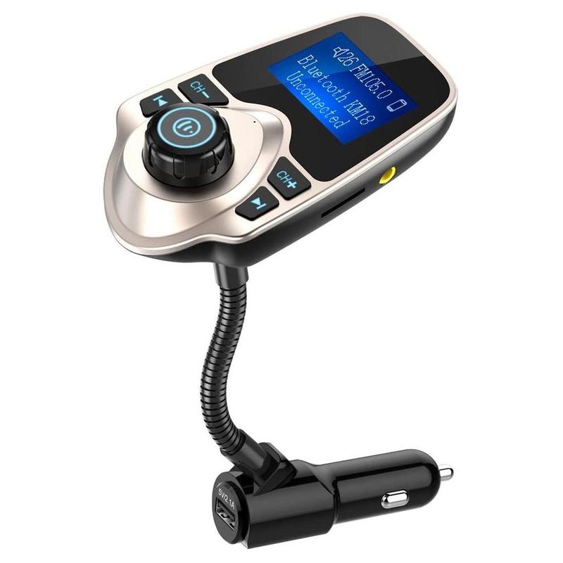 Wireless Car Bluetooth FM Transmitter Radio Adapter Kit Display Car W1.44-inch C8P0: E