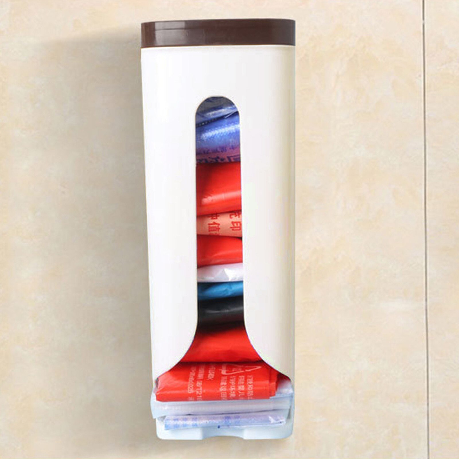 Wall Mount Container Holder Garbage Bag Dispenser Recycle Bag Storage Box Plastic Kitchen Grocery Bins Organizer #T2P