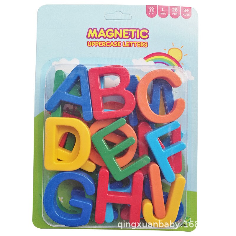 26Pcs Magnetische Leren Alfabet Letters Plastic Koelkast Stickers Peuters Kids Leren Spelling Tellen Educatief Speelgoed: Lage Capital Letter