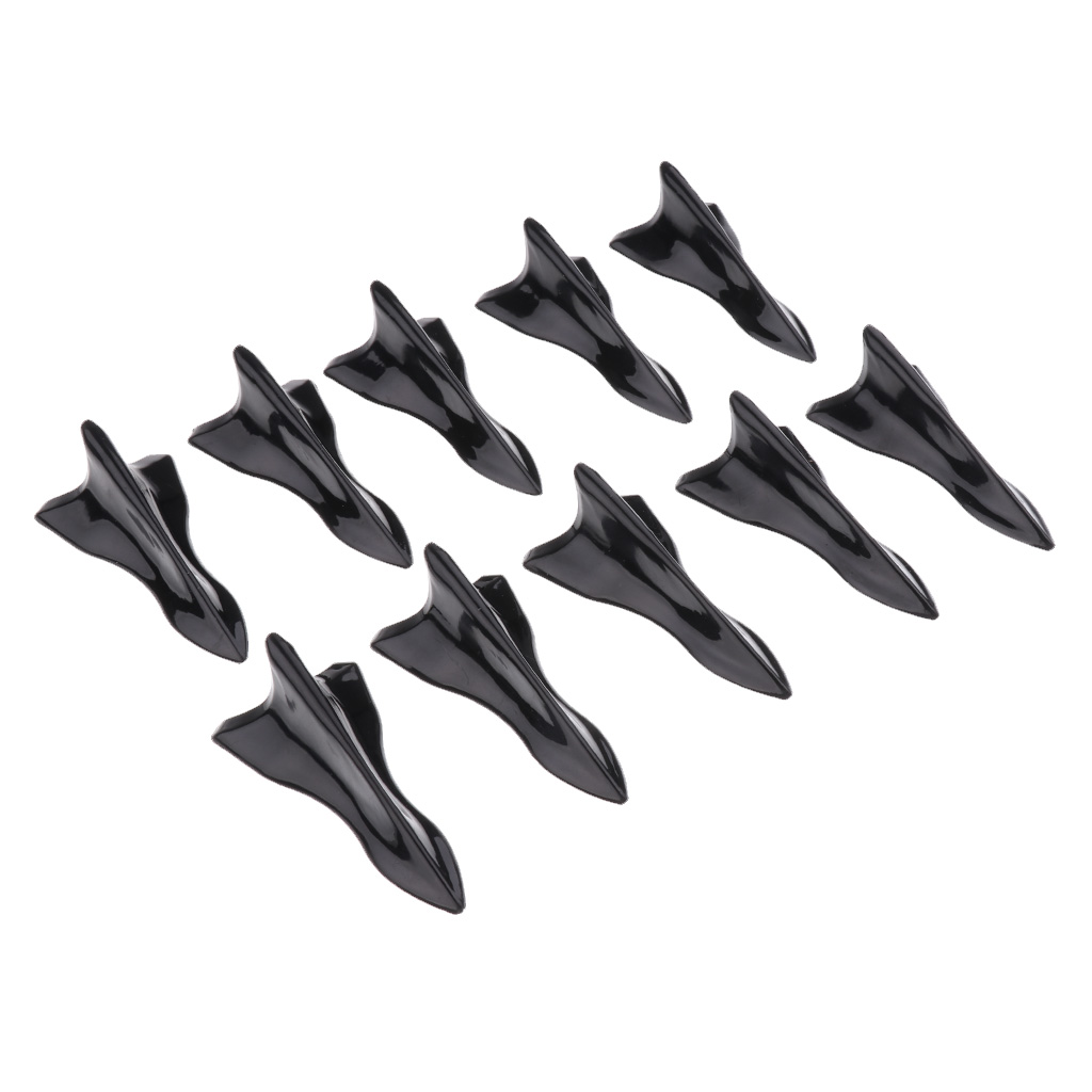 10 Stuks Auto Dak Air Vortex Generator Haaienvin Decoratieve: Black