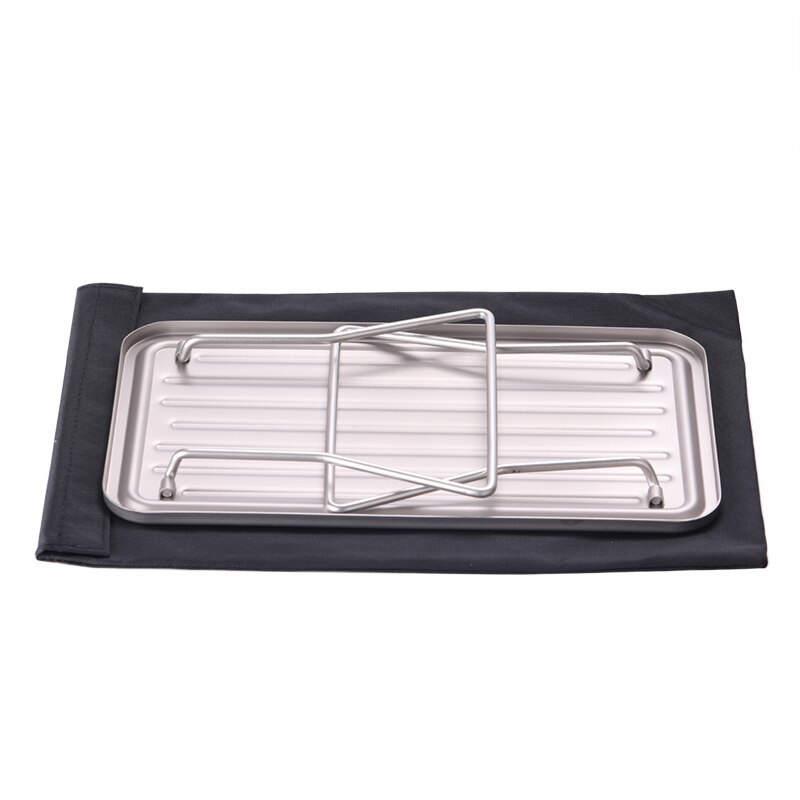 Portable Outdoor Titanium BBQ Grill Grate Folding Camping Grill Ultralight Mini Table for Camping Hiking Picnic Barbecue