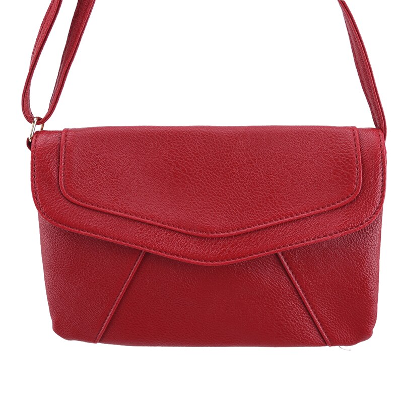 Bolso cruzado de para mujer, bolso de hombro lavado suave negro, bolso de mensajero de retales, Bolso pequeño con solapa para niñas: 1