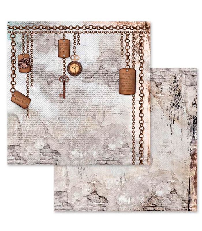 PAPELES SCRAP STAMPERIA 10ud 12x12 CLOCKWISE
