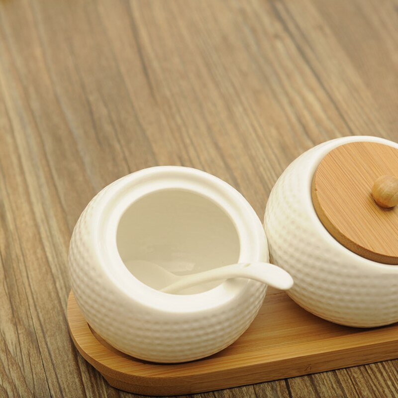 Brief spice jar piece set kitchen ceramic spice jar sauce pot condiment bottles flavorfully jar set