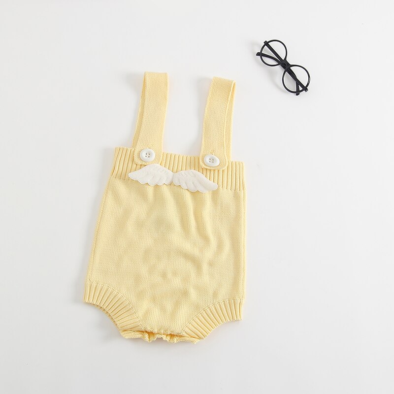 en najaar Baby Rompertjes Bebe Klimmen Pak Kleding breien Kleding Met Engelenvleugels