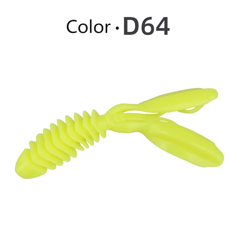 Meredith Dolivecraw Ii Soft Lokt 74Mm 95Mm Jigging Lokt Siliconen Worm Zachte Vissen Aas Garnalen Bass Karper Kunstmatige visgerei: D64 / 74mm 20pcs