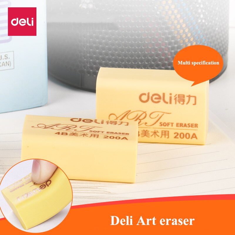 2PCS 3PCS/Bag Deli Art use Painting soft eraser 2B 4B eraser wholsale